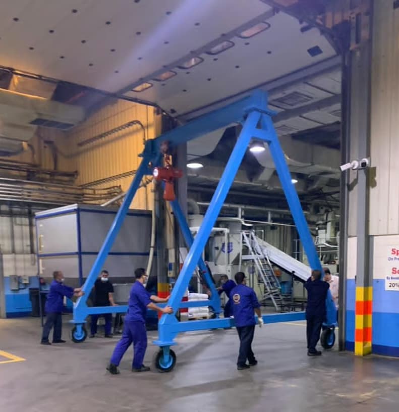 Relocation of Five Extrusion Blow-Moulding Machines